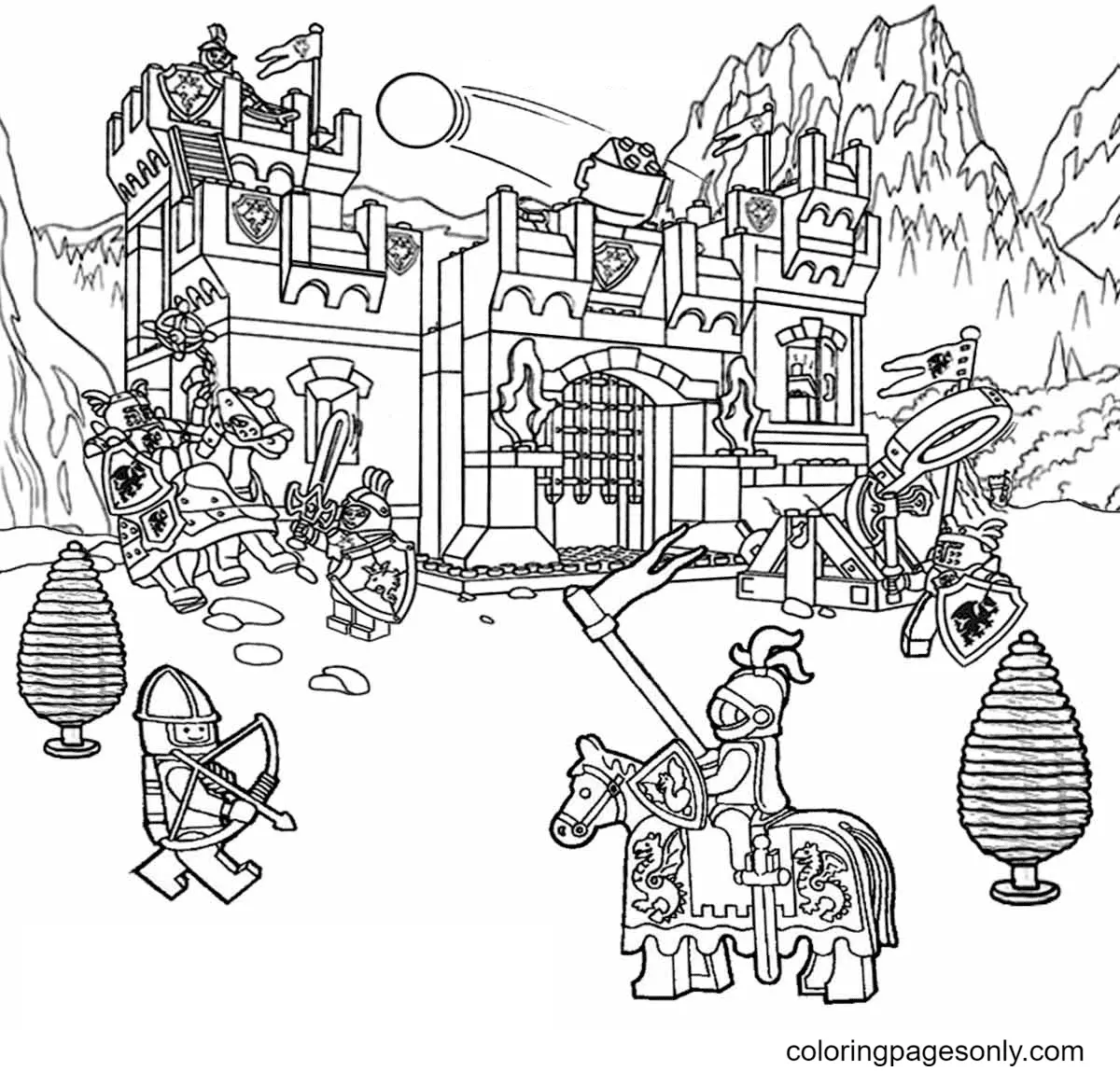 Knight Coloring Pages 2