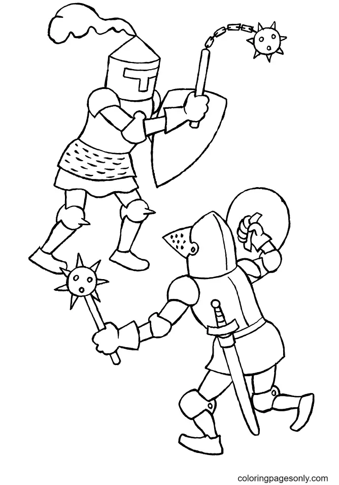 Knight Coloring Pages 22
