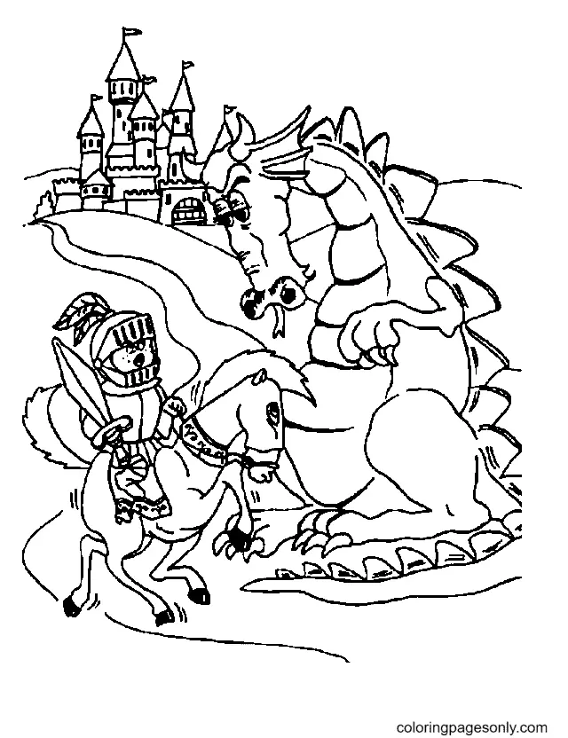 Knight Coloring Pages 36