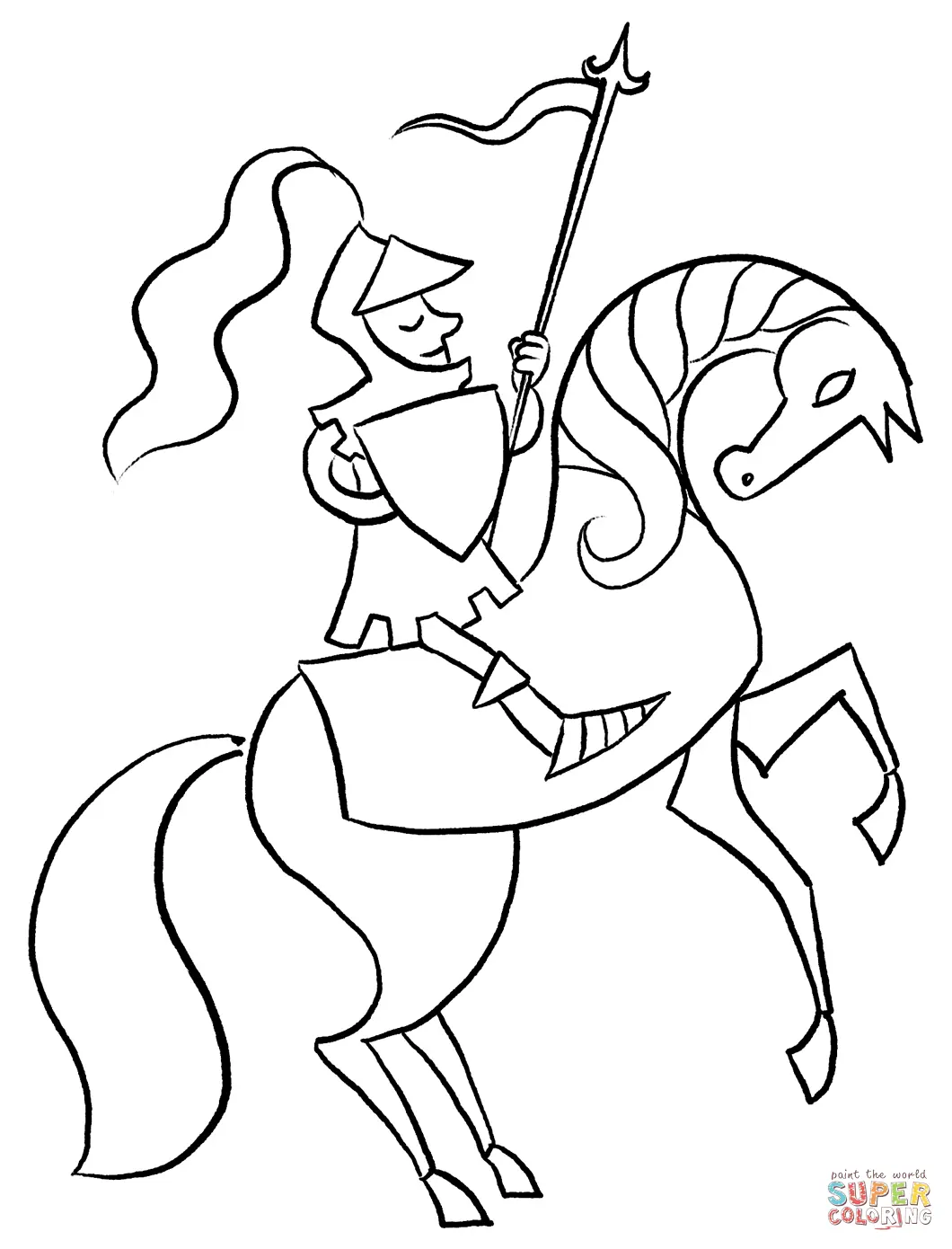 Ritter Ausmalbilder 3