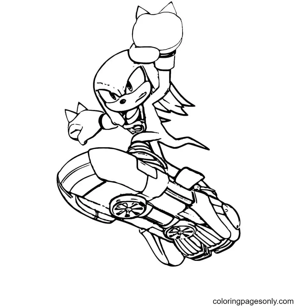 Knuckles Ausmalbilder 1