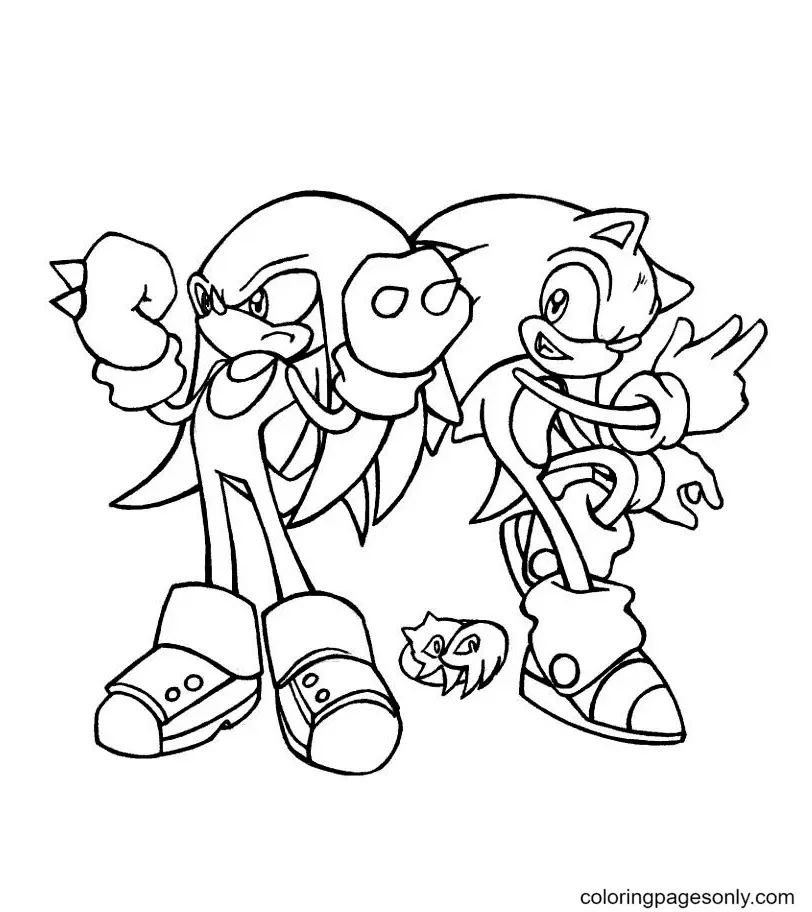 Knuckles Ausmalbilder 15