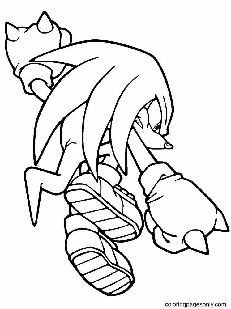 Knuckles Ausmalbilder 16