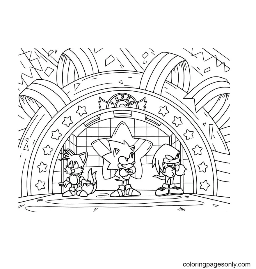 Knuckles Ausmalbilder 17