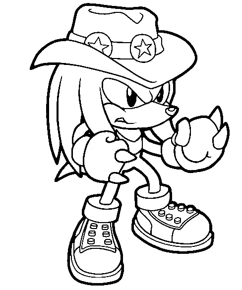 Knuckles Ausmalbilder 19