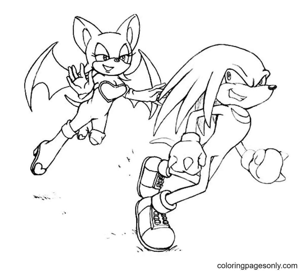 Knuckles Ausmalbilder 21