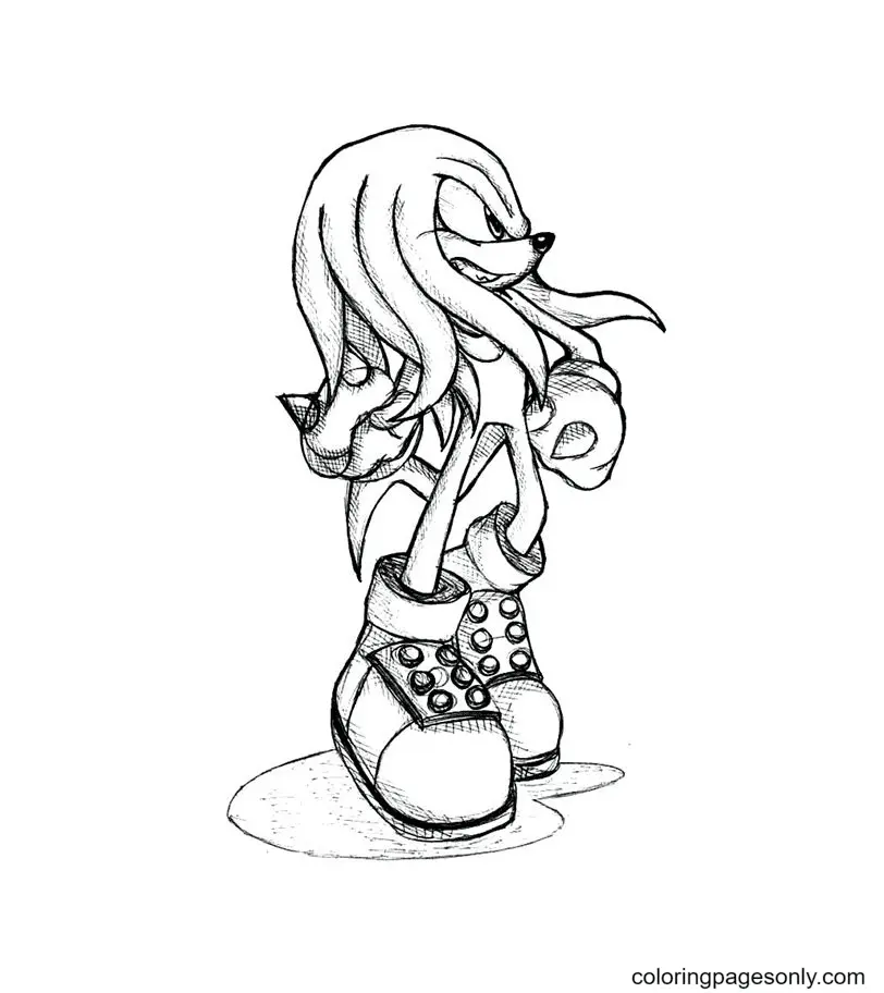 Knuckles Ausmalbilder 22