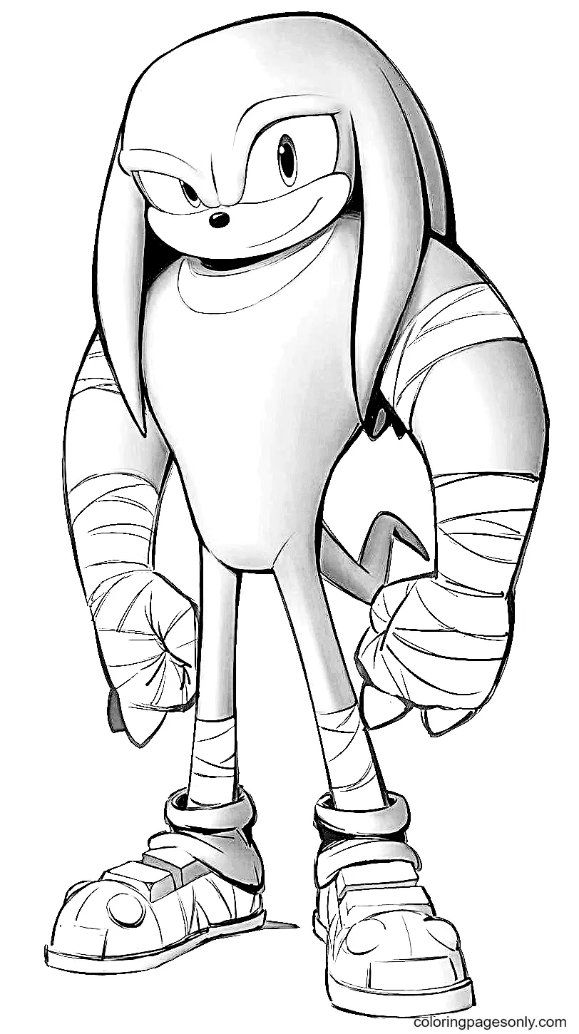 Knuckles Ausmalbilder 25