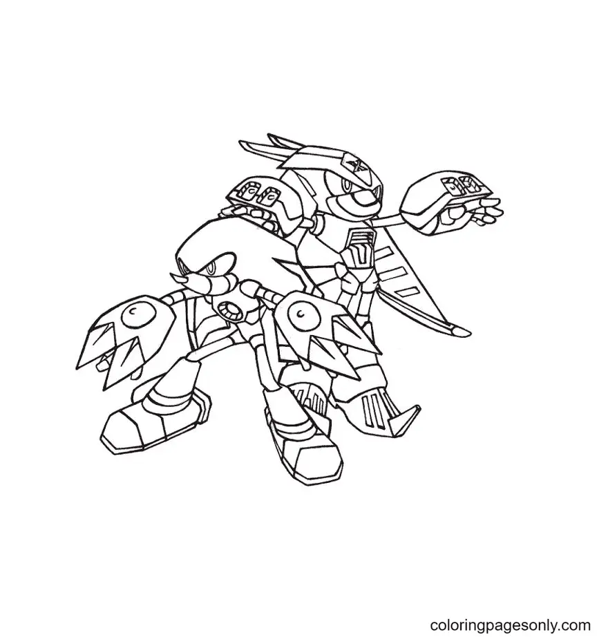 Knuckles Ausmalbilder 26