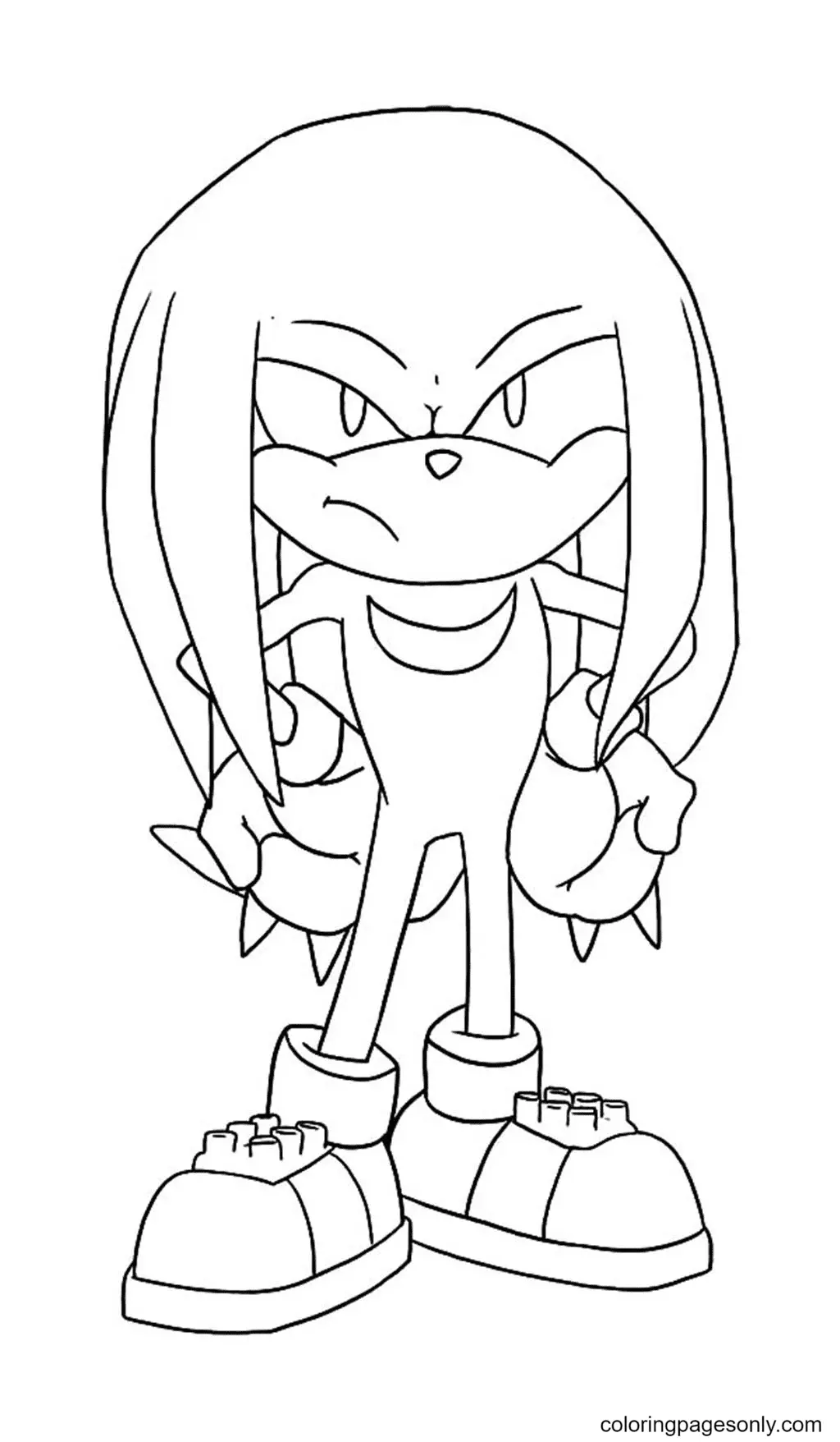 Knuckles Ausmalbilder 27