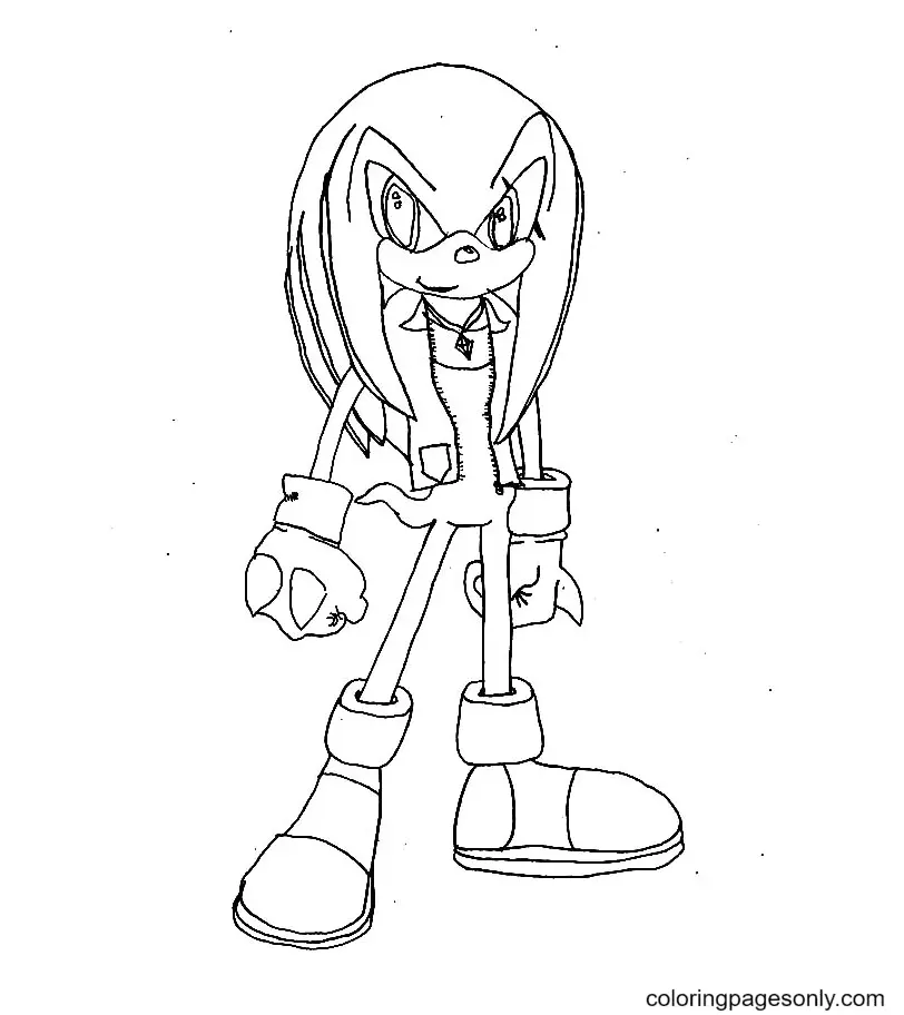 Knuckles Ausmalbilder 28