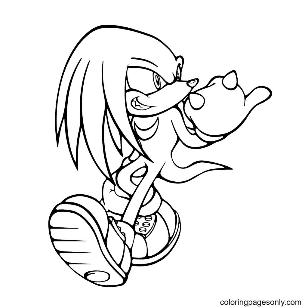 Knuckles Ausmalbilder 30