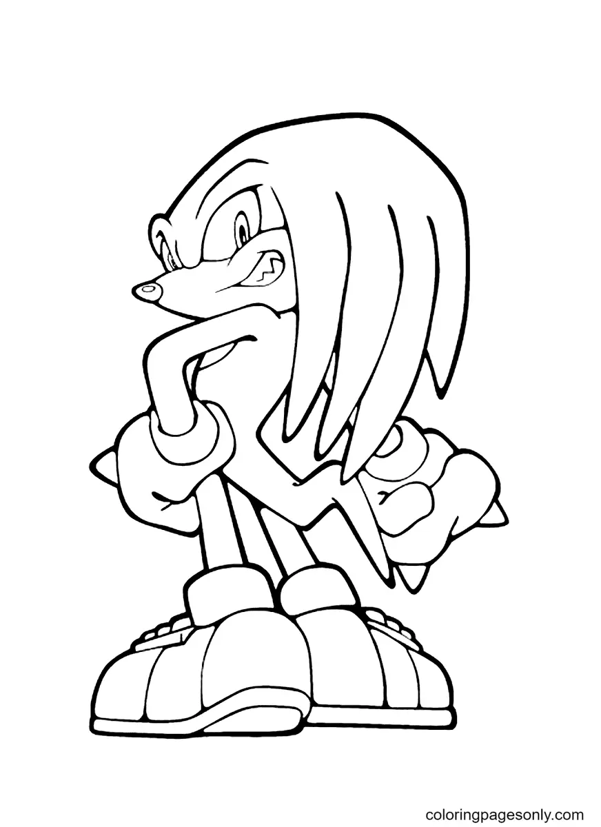Knuckles Ausmalbilder 39