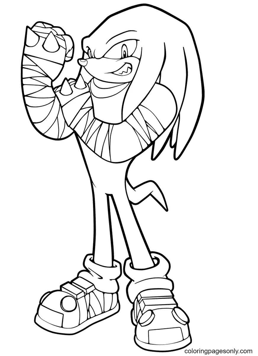 Knuckles Ausmalbilder 4