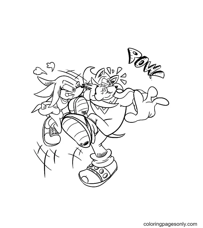 Knuckles Ausmalbilder 41