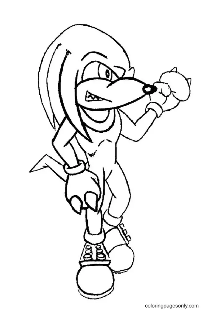 Knuckles Ausmalbilder 44
