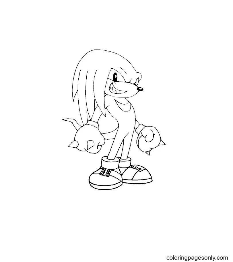 Knuckles Ausmalbilder 45