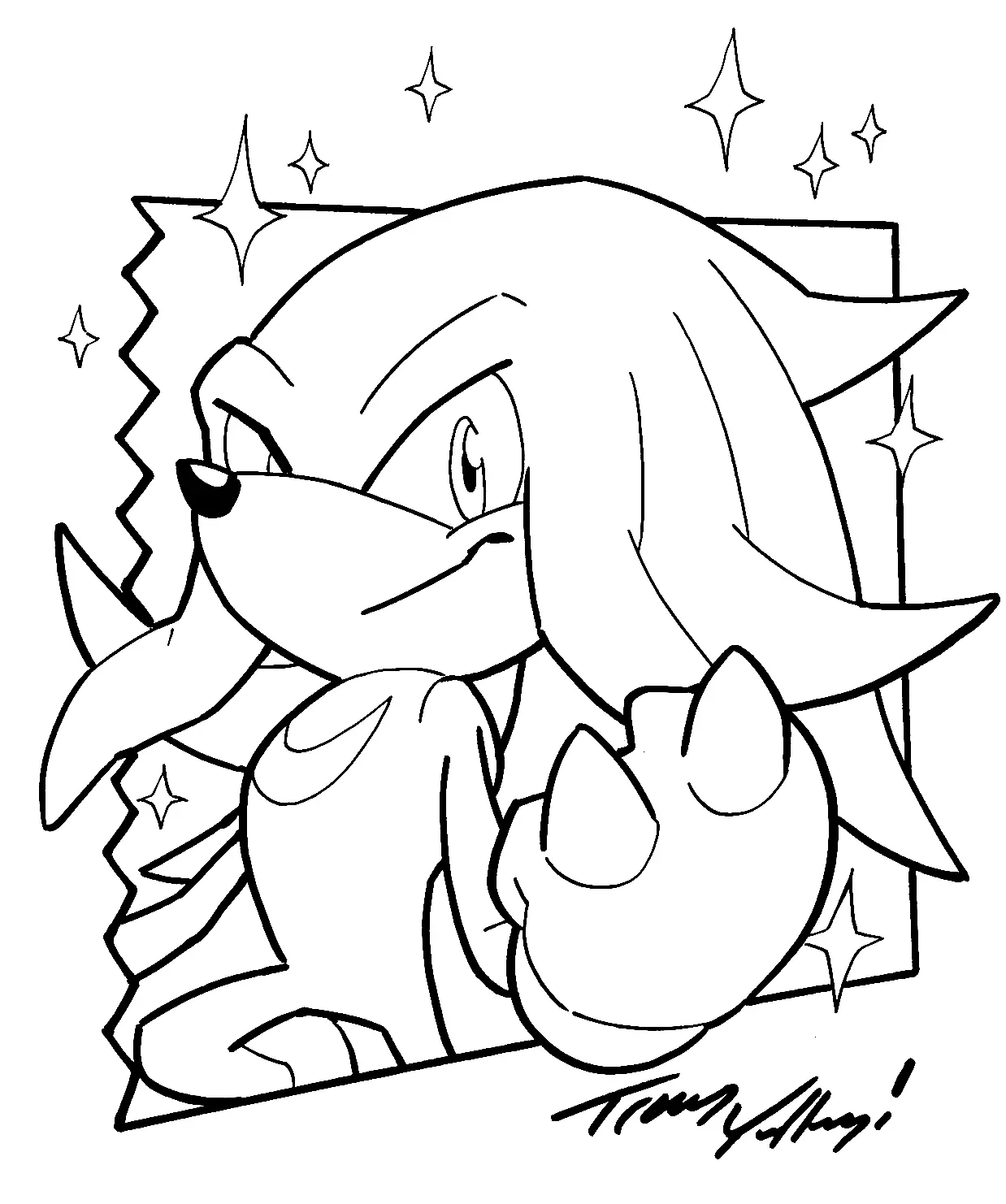 Knuckles Ausmalbilder 51