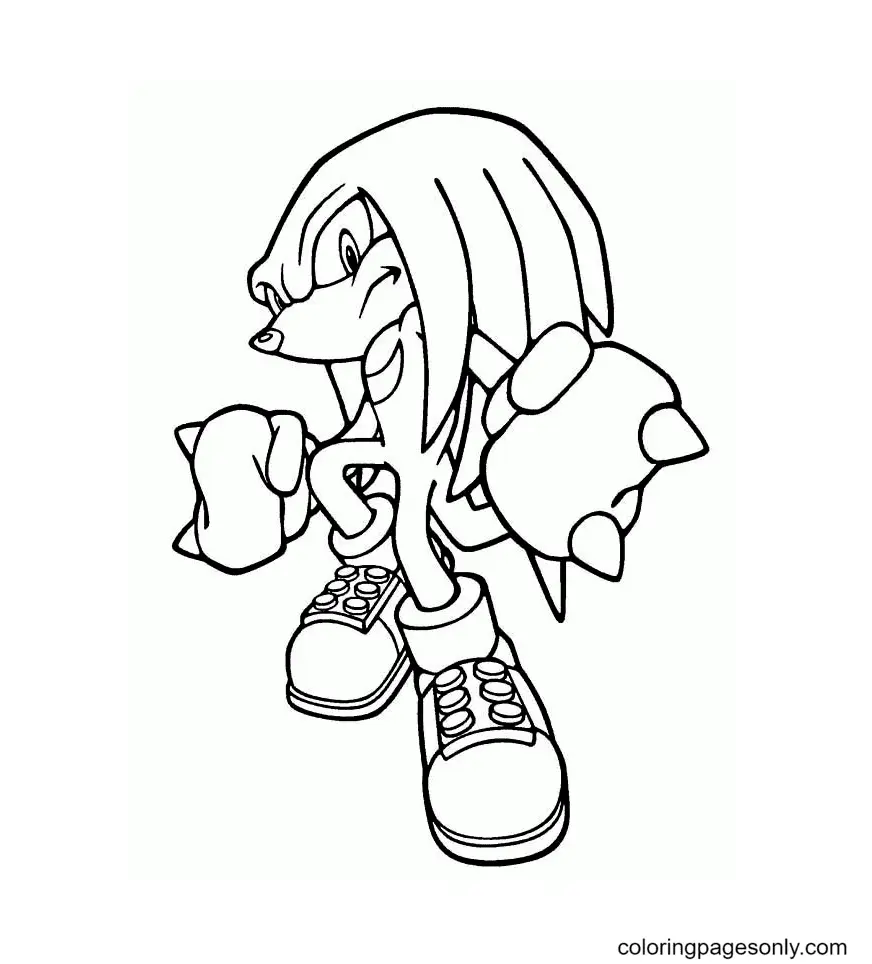 Knuckles Ausmalbilder 8