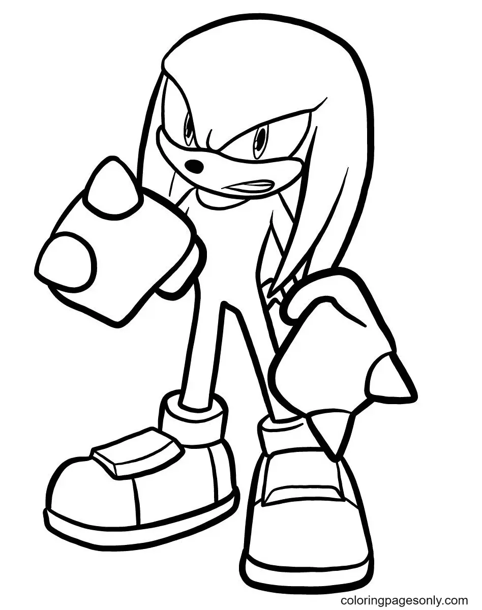 Knuckles Ausmalbilder 9