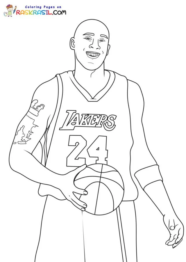 Desenhos de Kobe Bryant Para Colorir 5