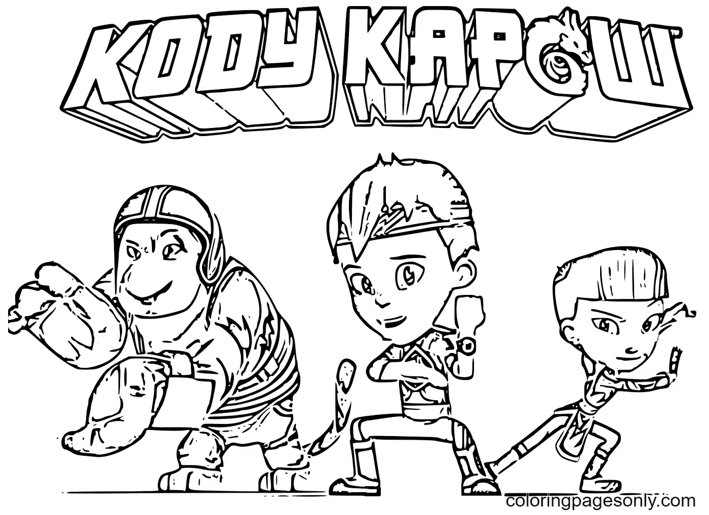 Kody Kapow Coloring Pages 3