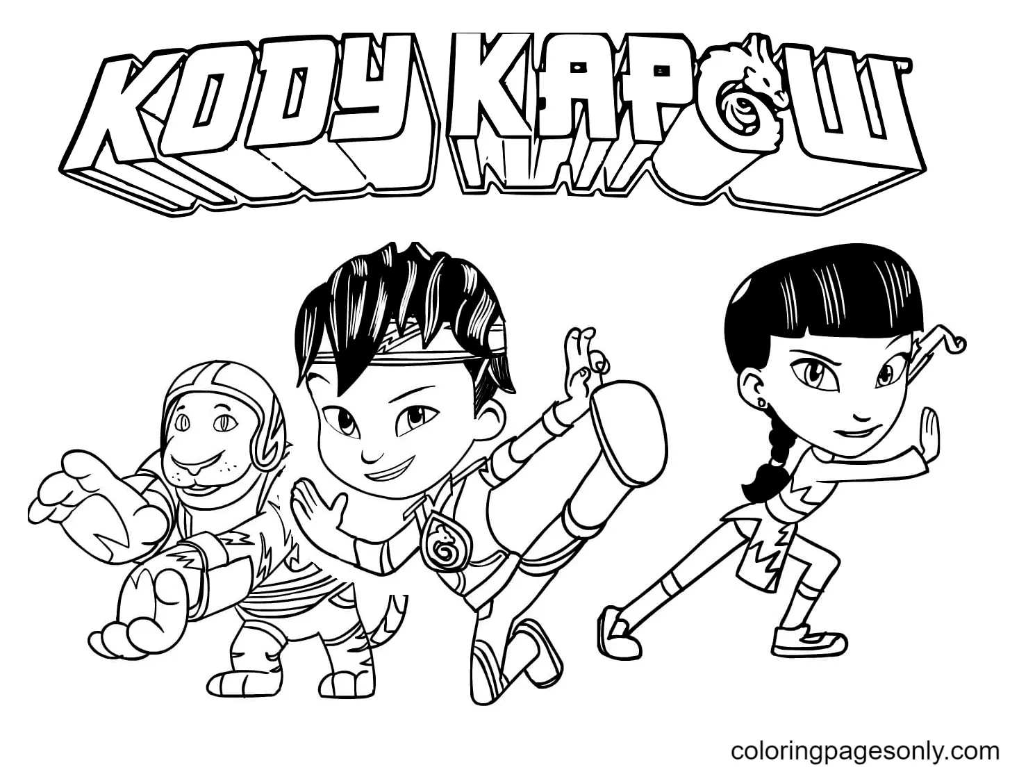 Kody Kapow Coloring Pages 6