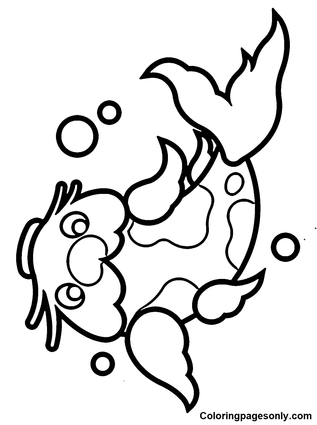 Desenhos de Peixes Koi Para Colorir 28