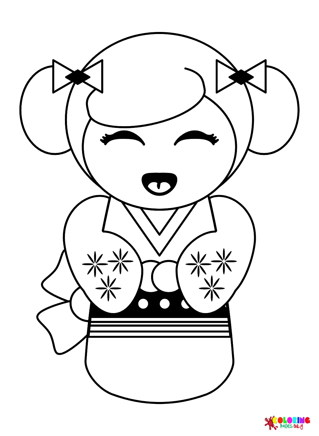 Munecas Kokeshi Para Colorear 10