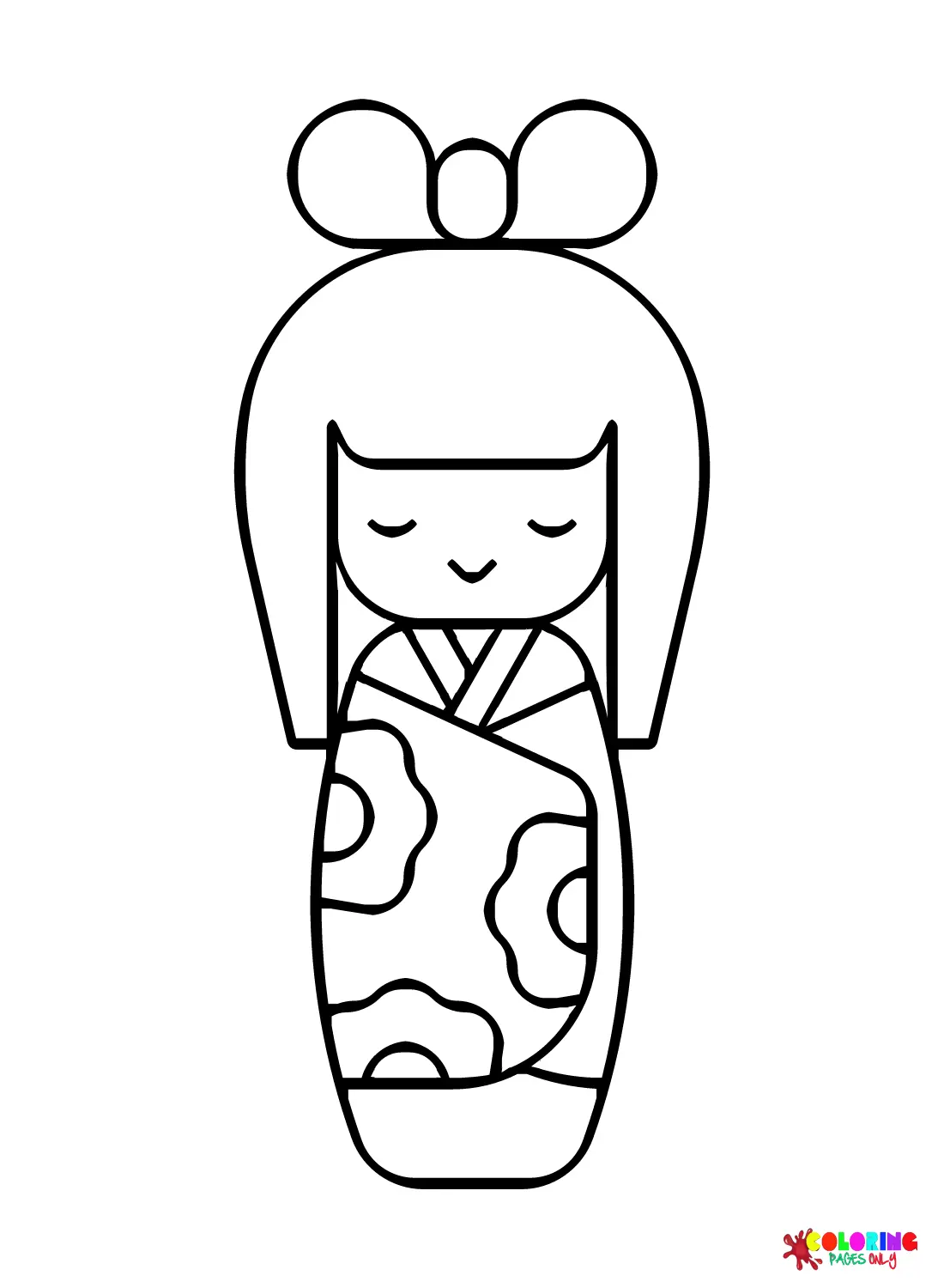 Munecas Kokeshi Para Colorear 11