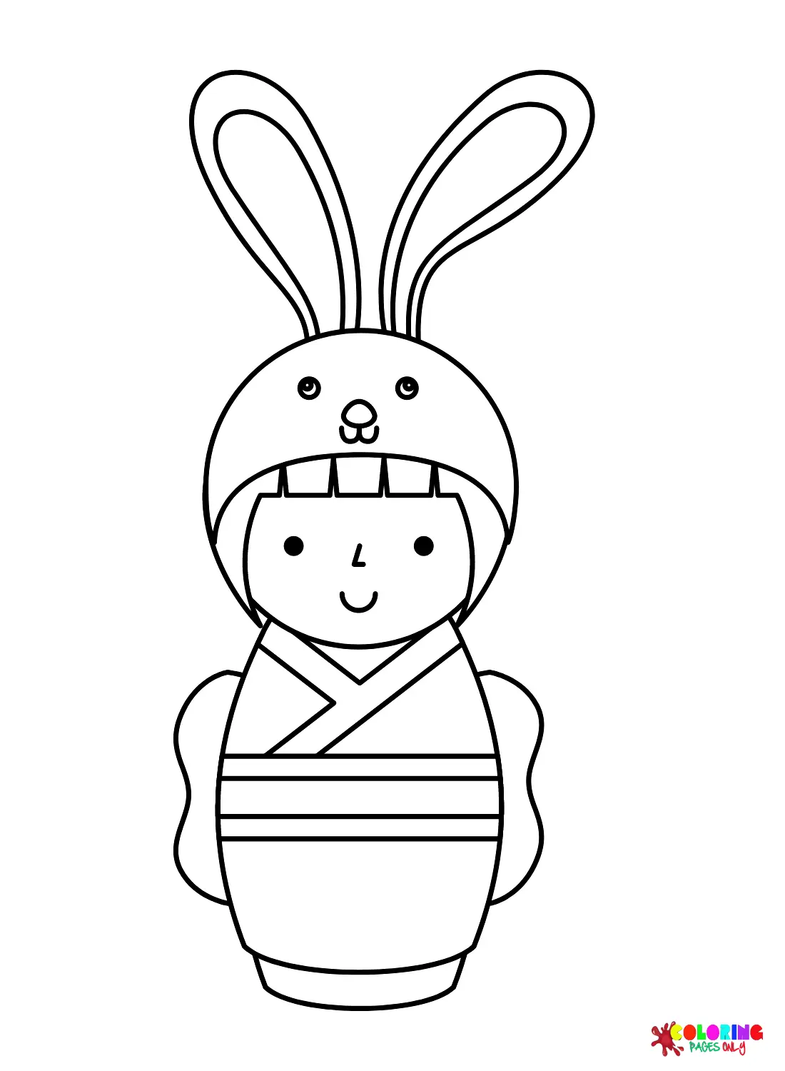 Munecas Kokeshi Para Colorear 13
