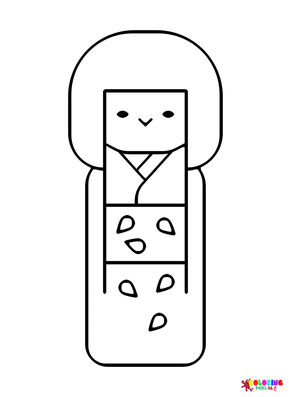 Munecas Kokeshi Para Colorear 14