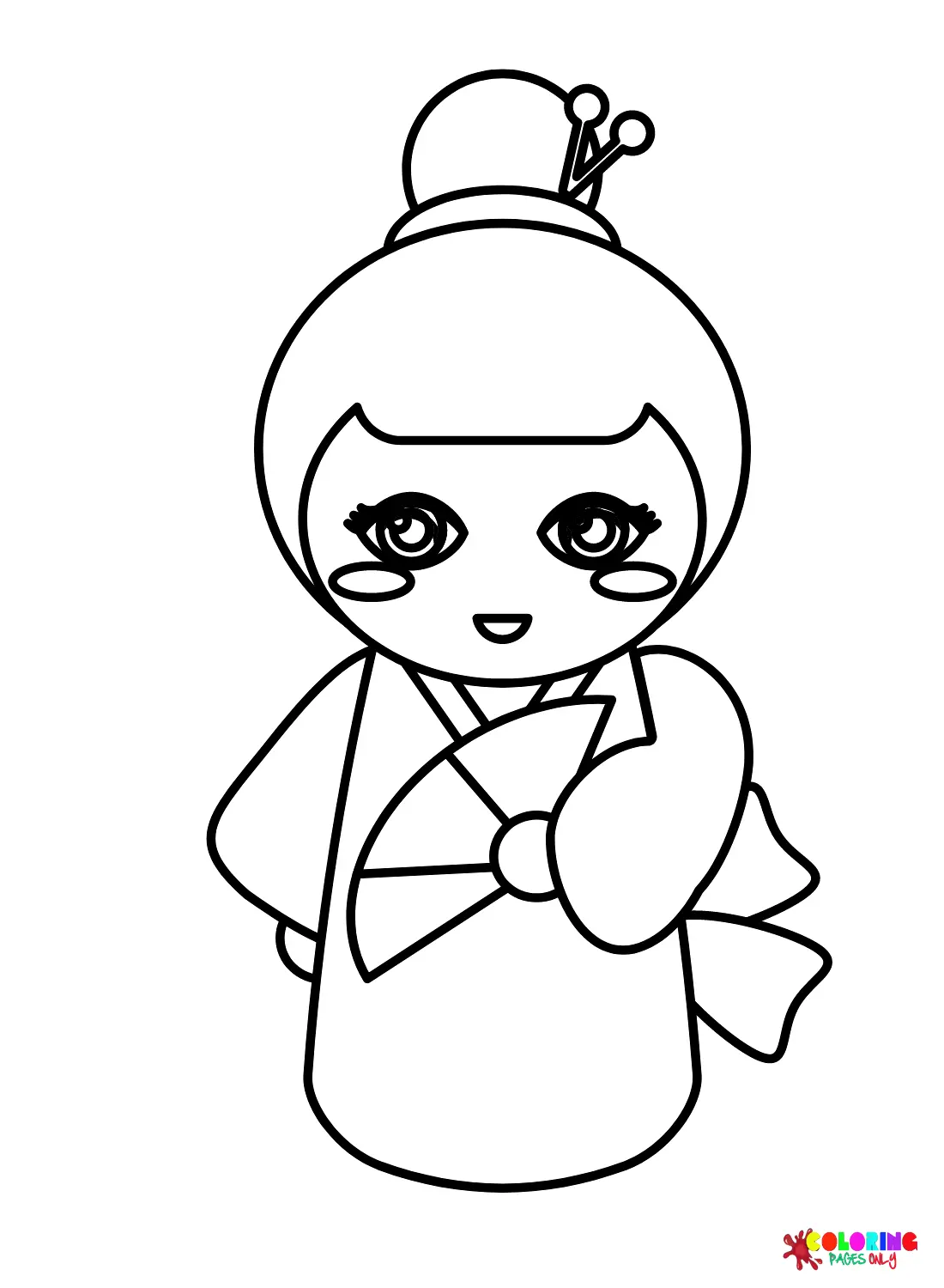 Munecas Kokeshi Para Colorear 2