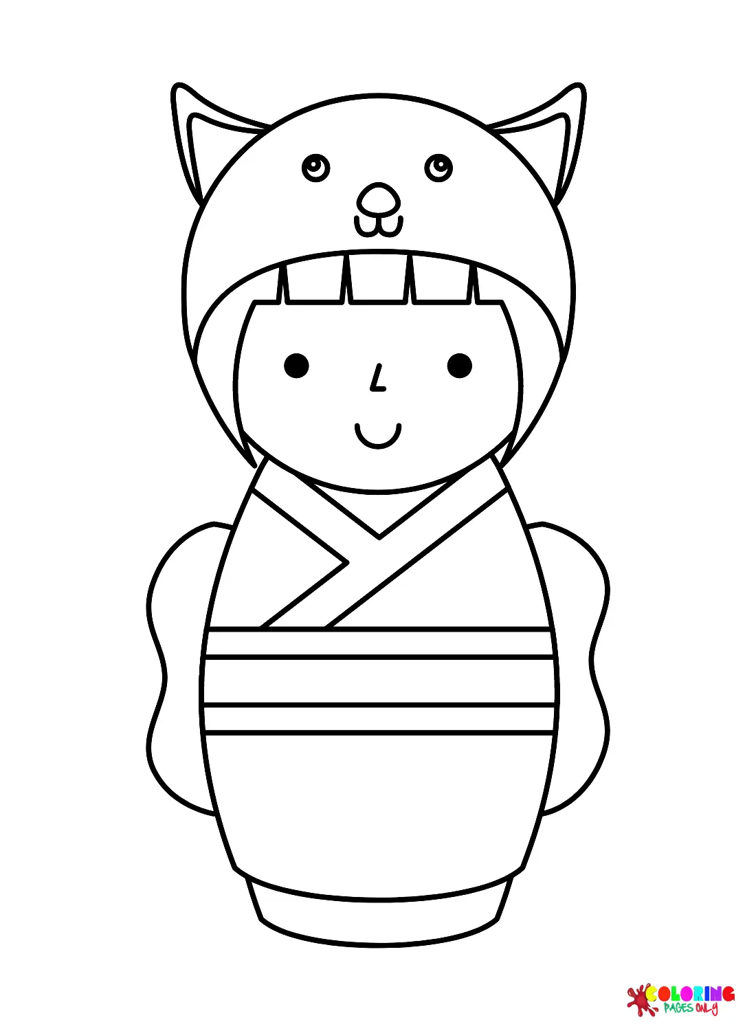 Munecas Kokeshi Para Colorear 20