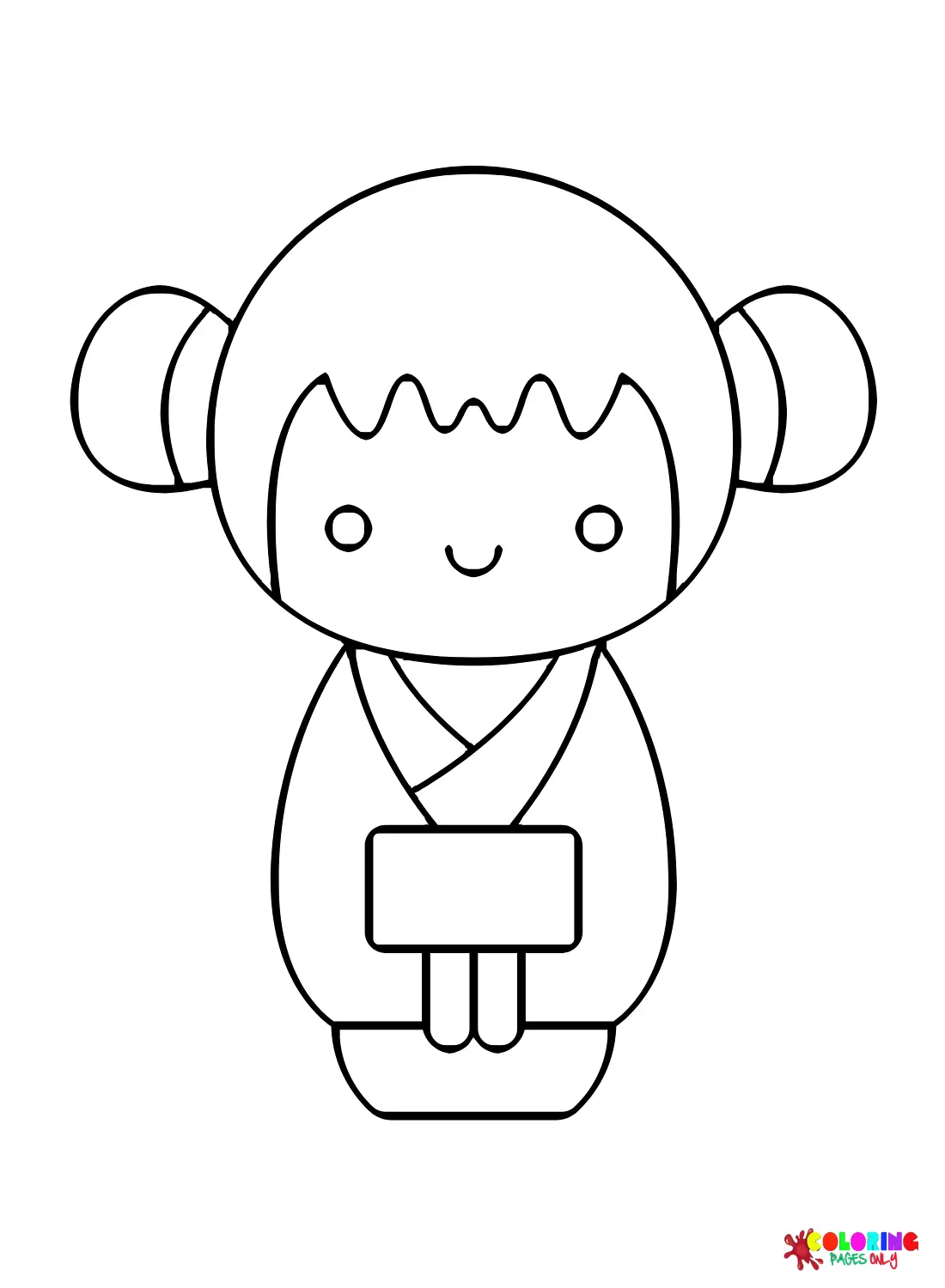 Munecas Kokeshi Para Colorear 4