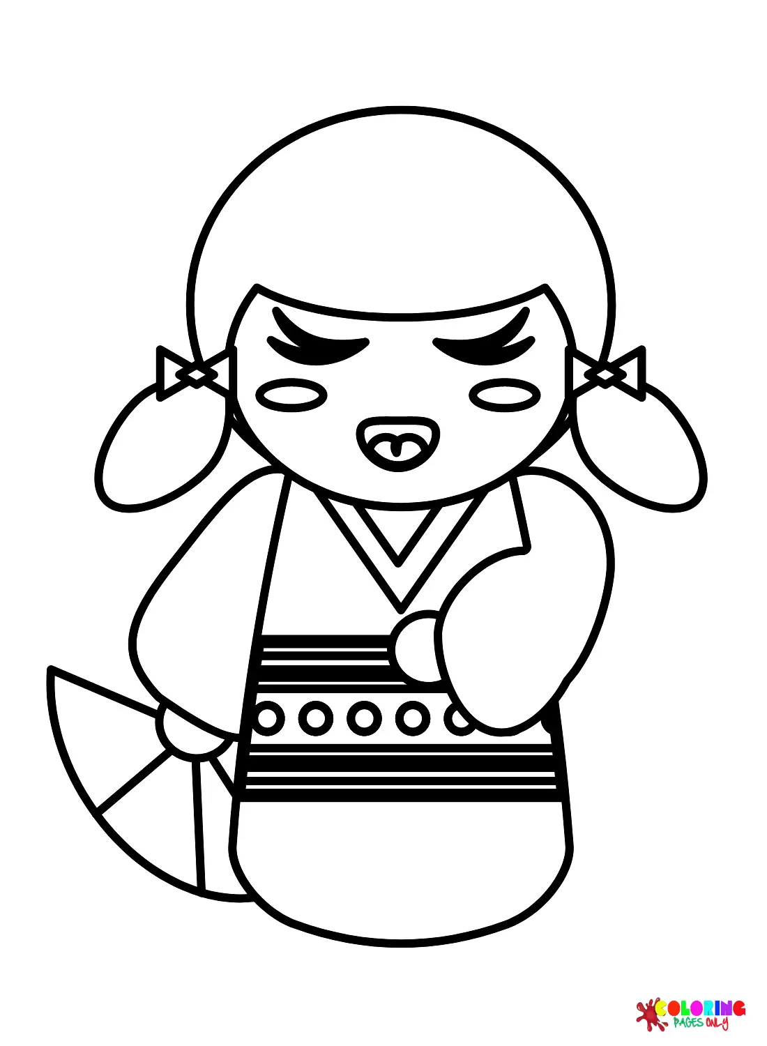 Munecas Kokeshi Para Colorear 5