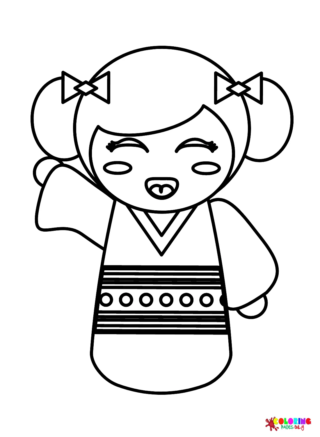 Munecas Kokeshi Para Colorear 8