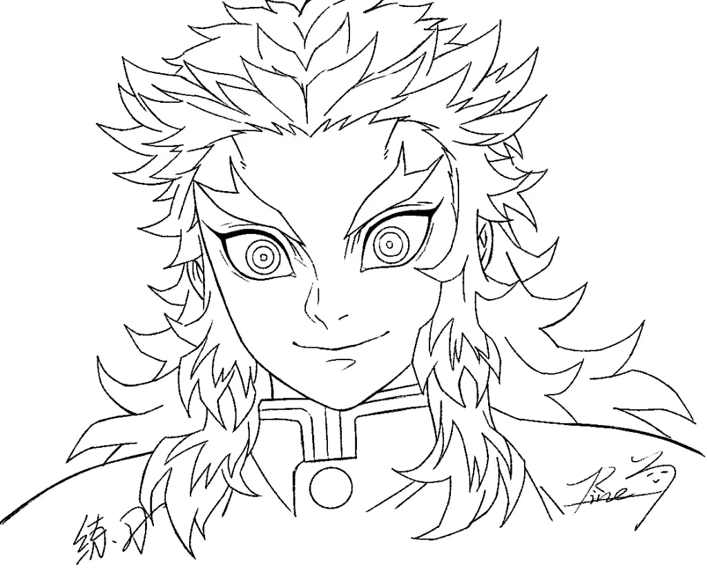 Kokushibo Para Colorir 6
