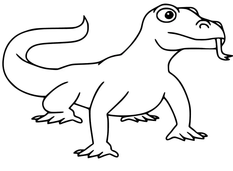 Komodo Dragon Coloring Pages 11