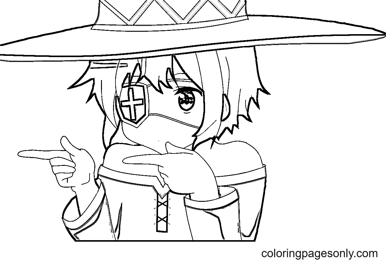 Konosuba Para Colorear 11