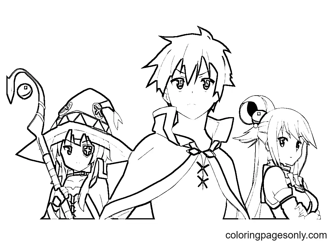 Konosuba Para Colorear 30