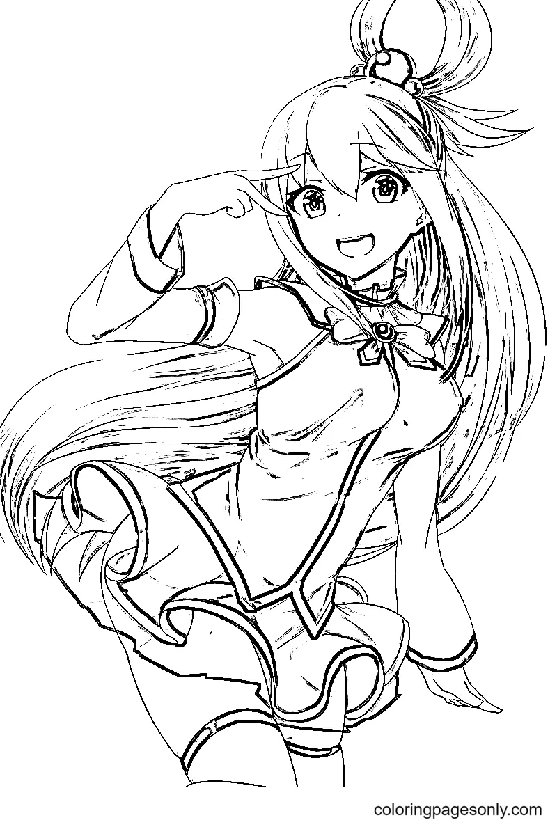 Konosuba Para Colorear 4