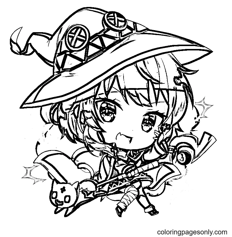 Konosuba Para Colorear 49