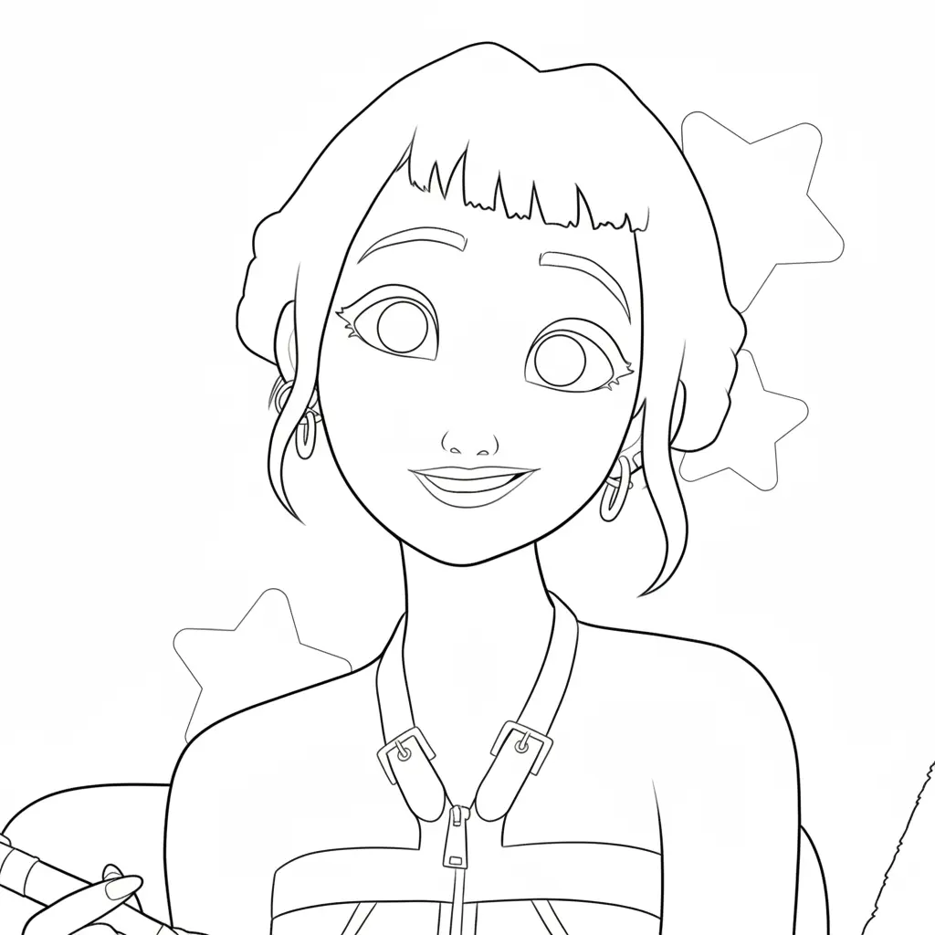 KPop Demon Hunters Rumi Coloring Pages 11