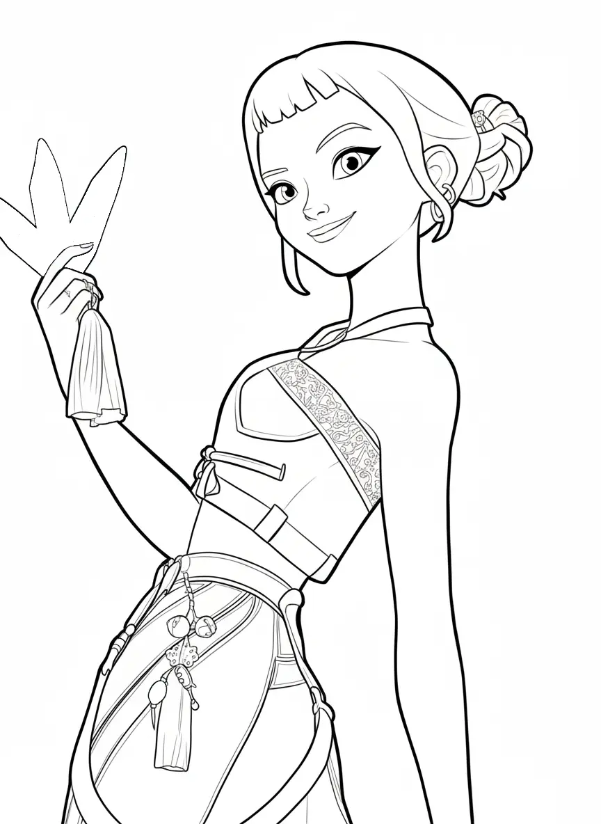 KPop Demon Hunters Rumi Coloring Pages 4