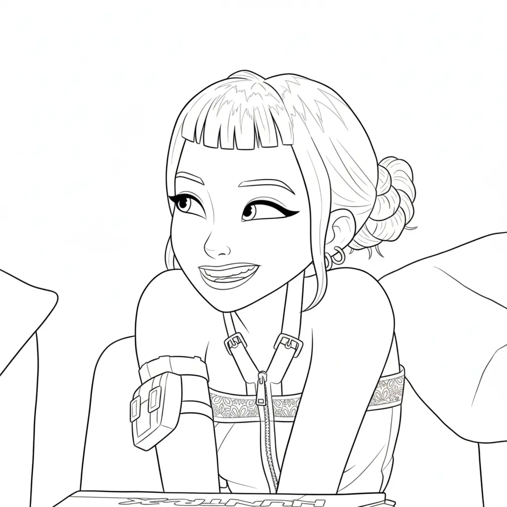 KPop Demon Hunters Rumi Coloring Pages 8