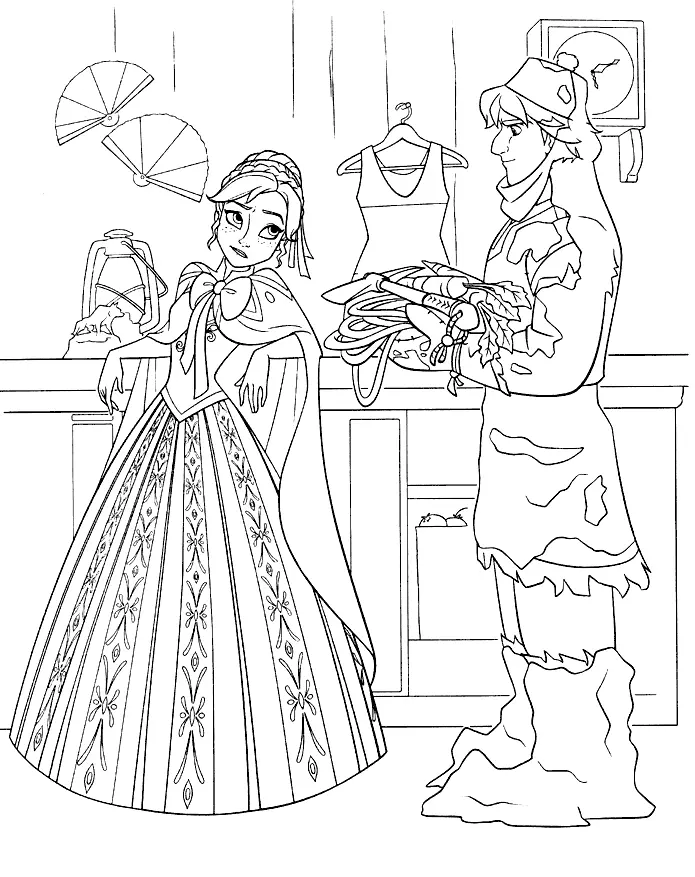 Kristoff Para Colorear 16