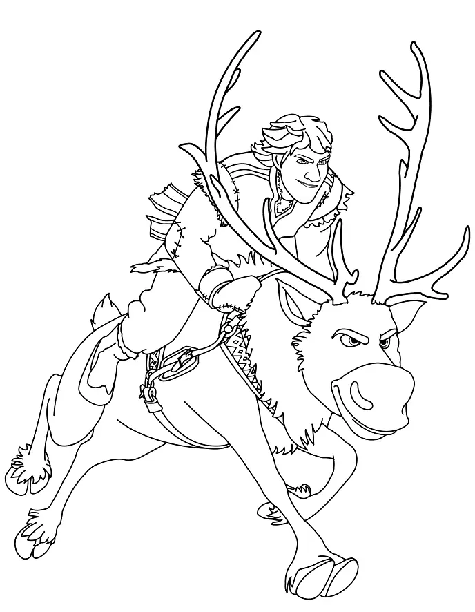 Kristoff Para Colorear 3
