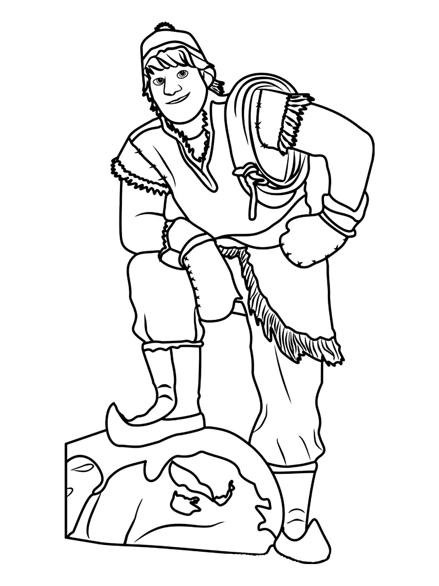 Kristoff Para Colorear 48