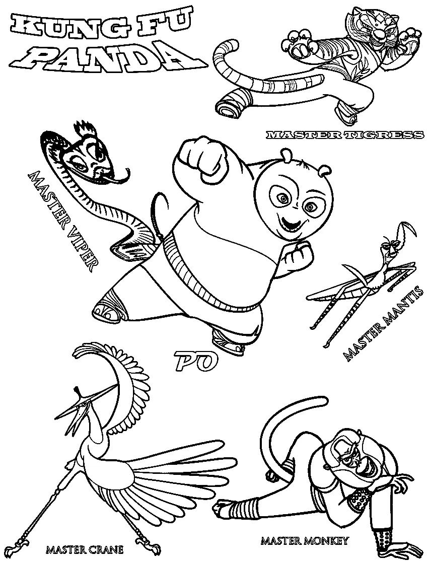 Kung Fu Panda Coloring Pages 16